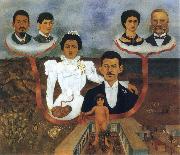 Frida Kahlo My Grandparent,My Parent and i oil on canvas